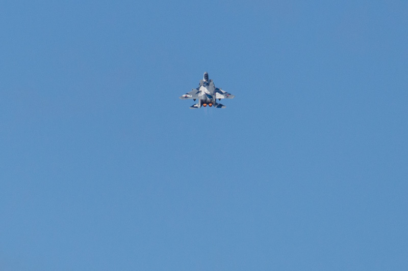 新田原基地でハイレートするアグレッサー