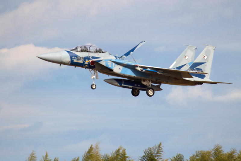 着陸態勢のアグレッサーF-16