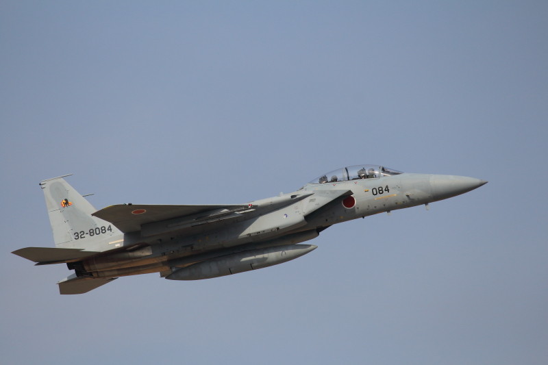 新田原基地の仕事始めでf-15