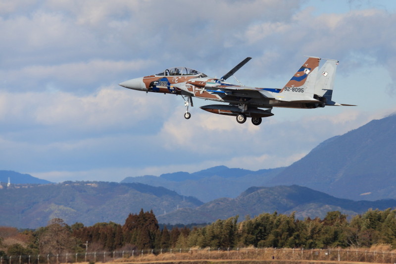 新田原基地に着陸するf-15アグレッサー