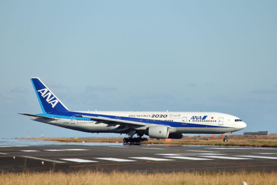 2020東京オリンピック・パラリンピックのデザインをあしらったANA・JAL特別塗装機