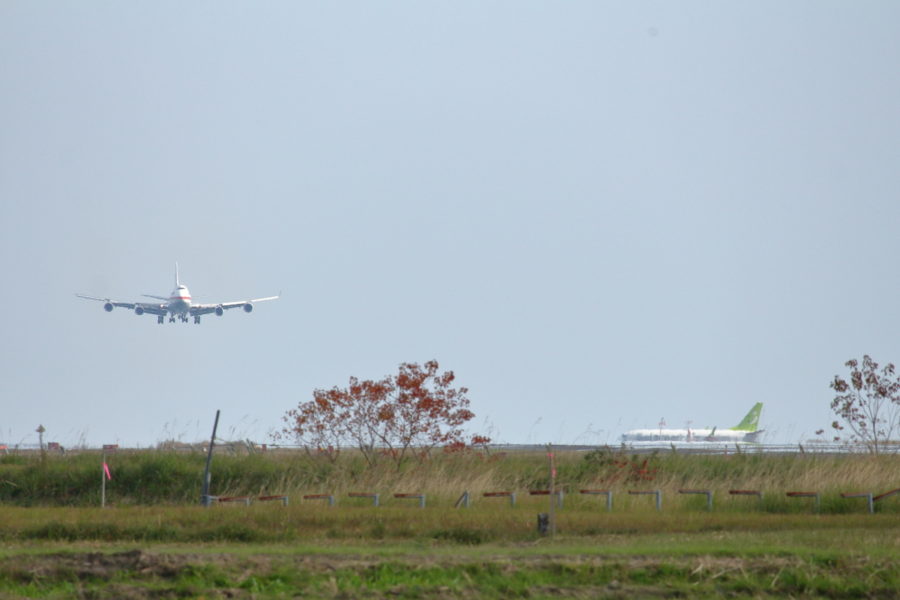 2016年12月8日、政府専用機が宮崎空港にやって来た