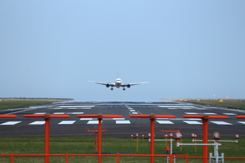 宮崎空港でゴーアラウンドを行うB767