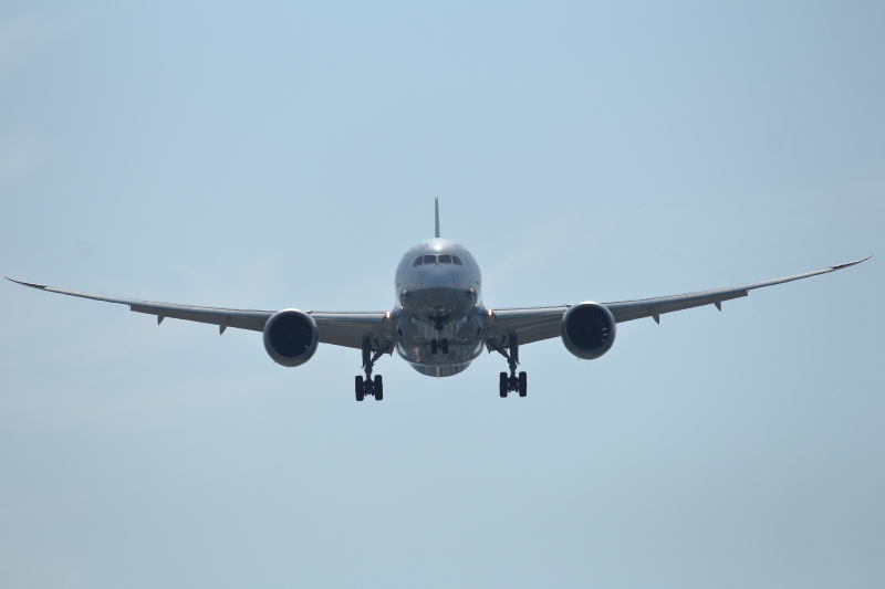 やって来ましたB787型飛行機