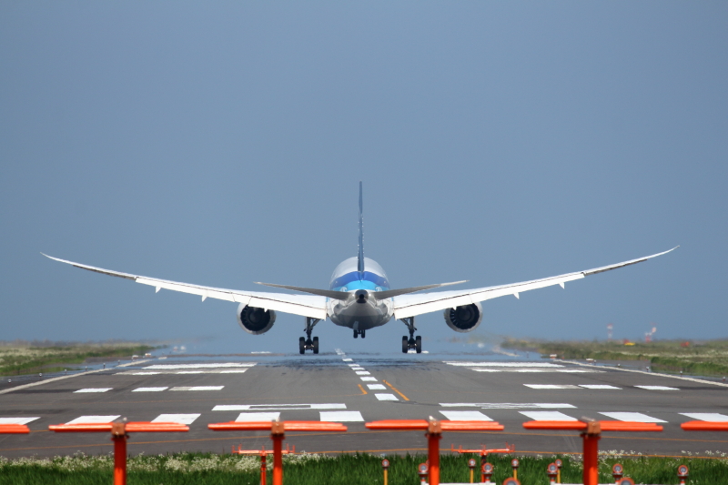 B787の後ろからの着陸する様はカッコイイぞ