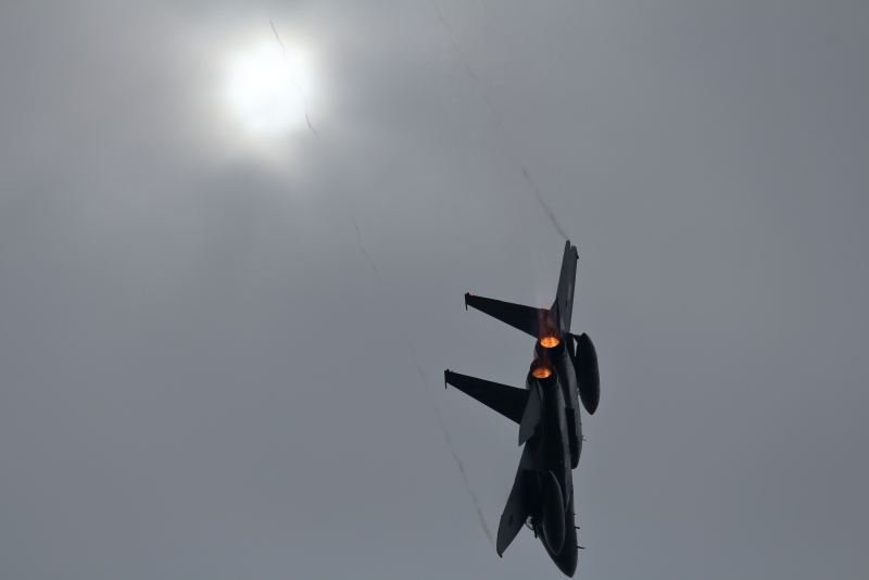 2018エアフェスタ前の起動飛行を期待して新田原基地に行く行く。Ｆ－15戦闘機