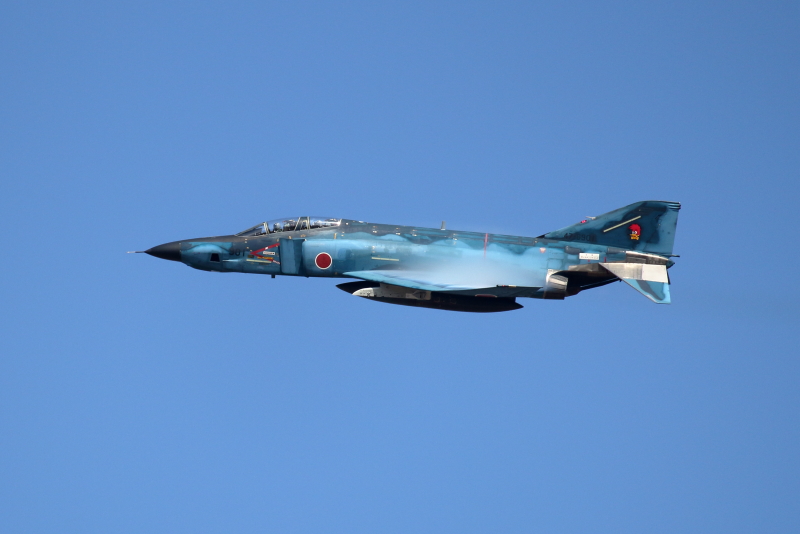 新田原基地に来ているRF-4E偵察飛行機