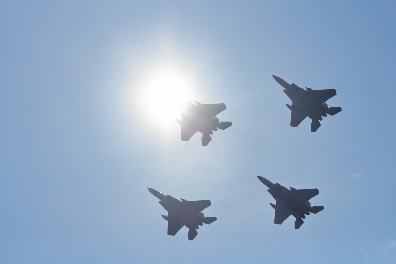 まつり宮崎会場にオープニングフライトとしてやって来た新田原基地所属305飛行隊通称梅組さんの飛行機