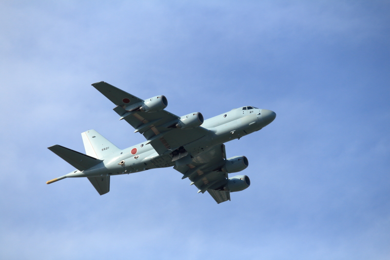 海上自衛隊鹿屋基地所属のＰ－1が新田原機にやって来た。