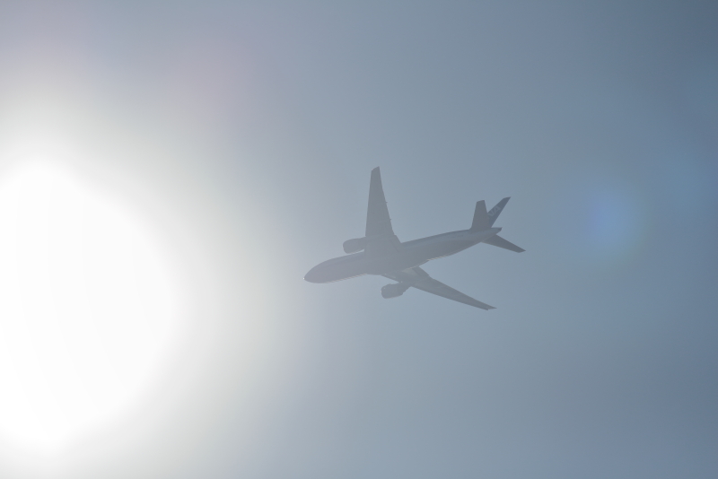 宮崎空港から東京に向かうana飛行機